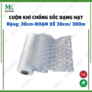 [30cm] Cuộn xốp khí bơm hơi chống xốc bọc hàng dễ vỡ dạng hạt rộng 30cm, đoạn xé 30cm